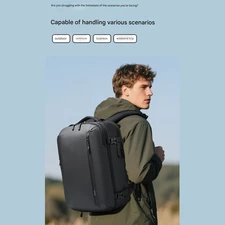 کوله‌پشتی مسافرتی لپ‌تاپ 15.6 اینچ و آیپد 12.9 اینچ ضدآب و ضدسرقت 22 لیتری بنج