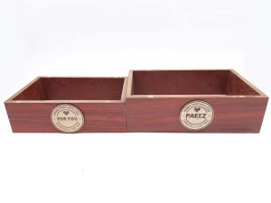 جعبه چوبی مستطیل 2تکه مدل 1502