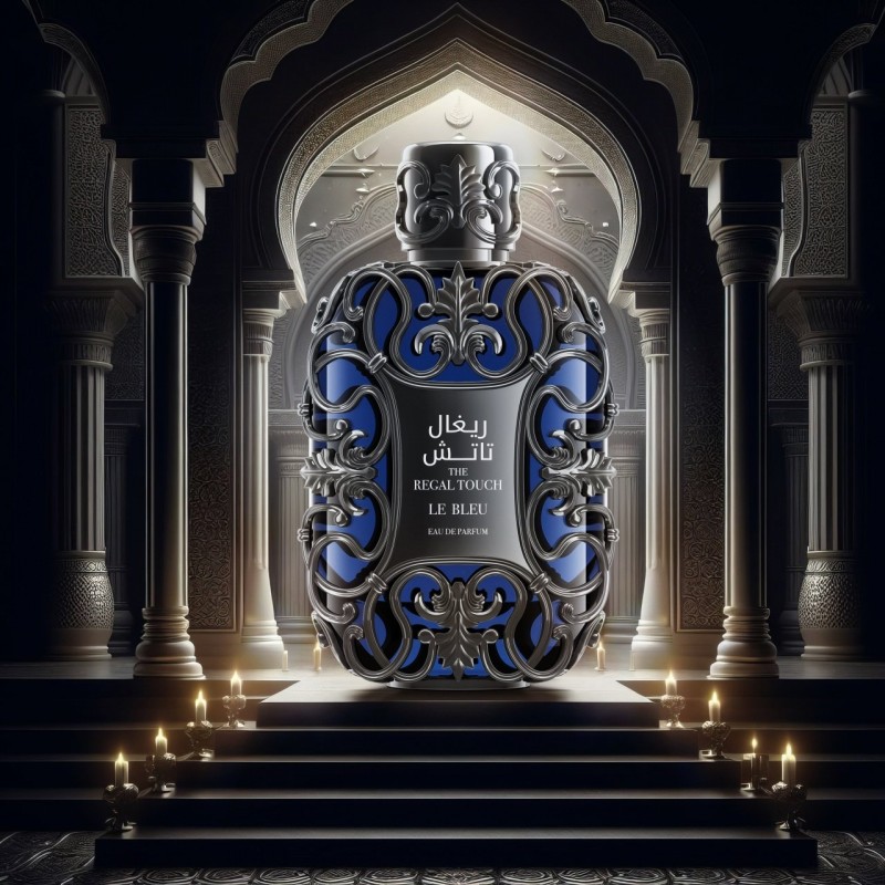 عطر و ادکلن مردانه و زنانه ریگال تاچ ل بلو برند لوشامو  ( LE CHAMEAU  -  REGAL TOUCH LE BLEU      )