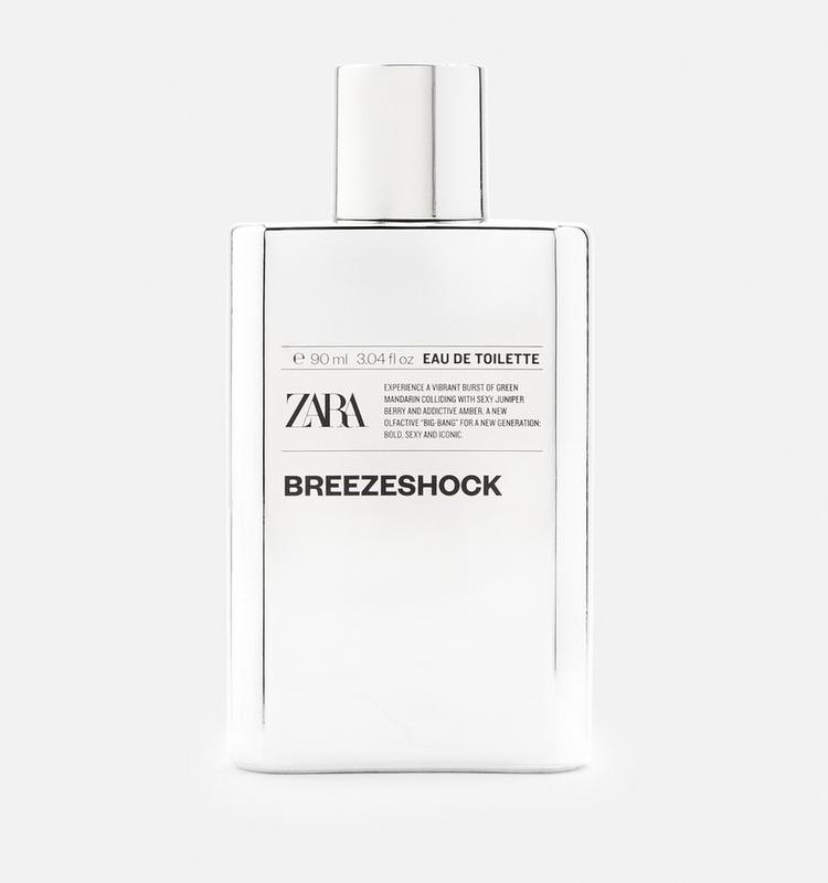 عطر و ادکلن مردانه بریز شاک برند زارا  (  ZARA   -  BREEZE SHOCK   )