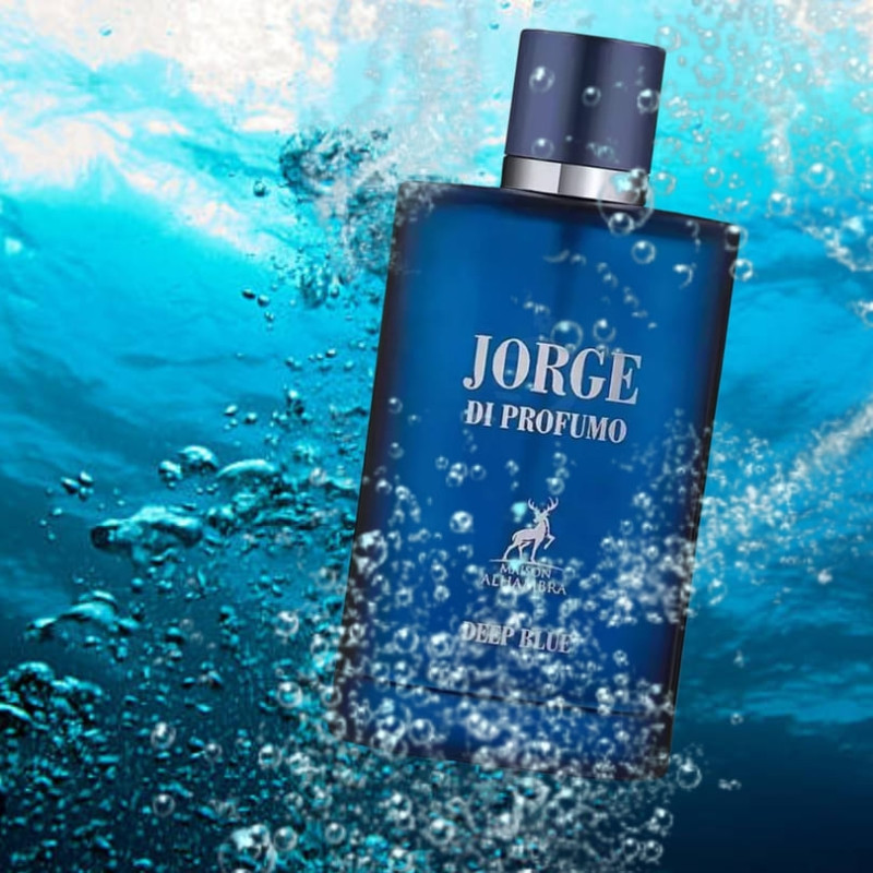 عطر و ادکلن مردانه جورج دی پروفومو دیپ بلو برند میسون الحمبرا  (  MAISON ALHAMBRA  -  JORGE DI PROFUMO DEEP BLUE     )