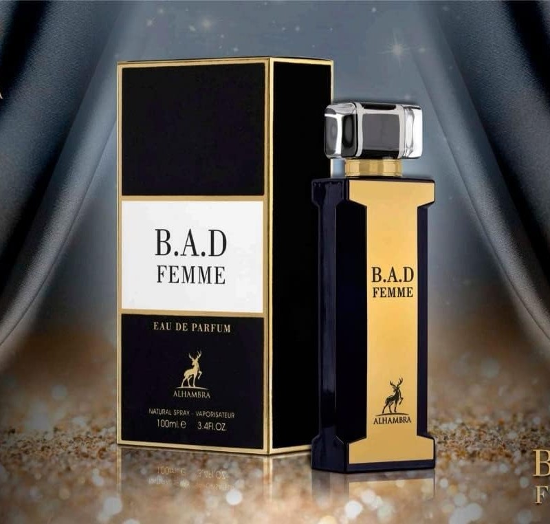 عطر و ادکلن زنانه بد فم برند میسون الحمبرا  (  MAISON ALHAMBRA  -  B.A.D FEMME     )
