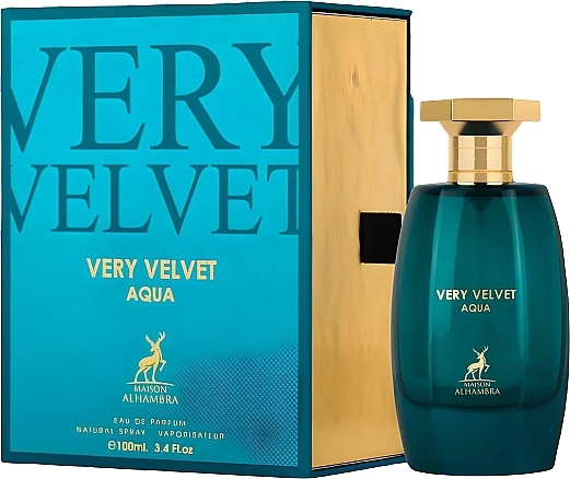 عطر و ادکلن زنانه وری ولوت آکوآ برند میسون الحمبرا  (  MAISON ALHAMBRA  -  VERY VELVET AQUA   )
