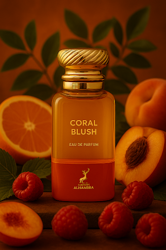 عطر و ادکلن زنانه و مردانه کورال بلاش برند میسون الحمبرا  (  MAISON ALHAMBRA  -  CORAL BLUSH    )