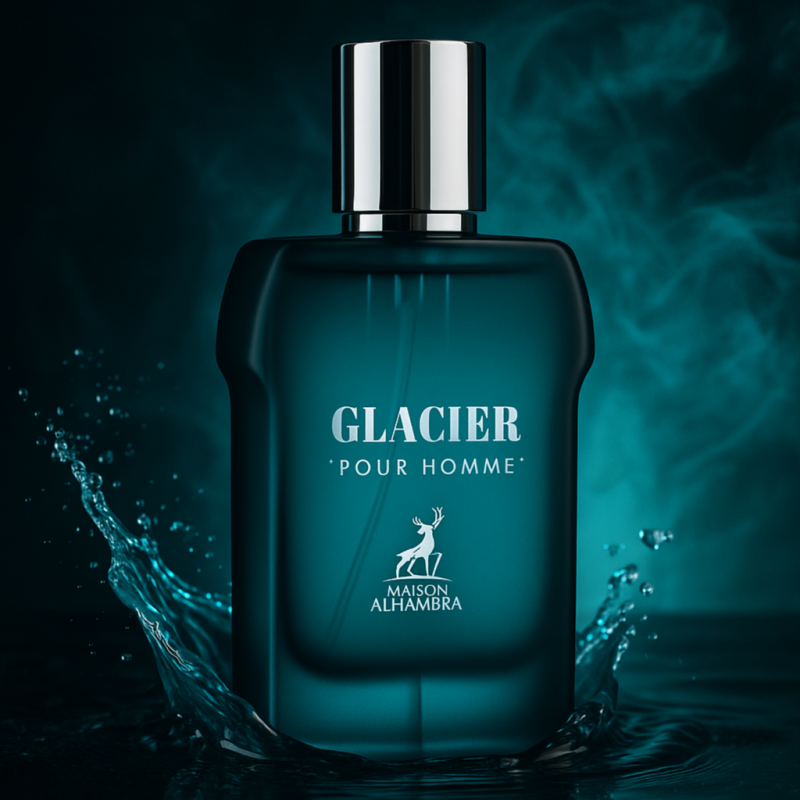 عطر و ادکلن مردانه گلیسیر پور هوم برند میسون الحمبرا  (  MAISON ALHAMBRA  -  GLACIER POUR HOMME    )
