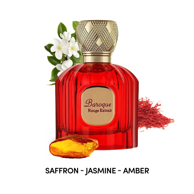 عطر و ادکلن زنانه و مردانه باروک رژ اکستریت برند میسون الحمبرا  (  MAISON ALHAMBRA  - BAROQUE ROUGE EXTRAIT   )