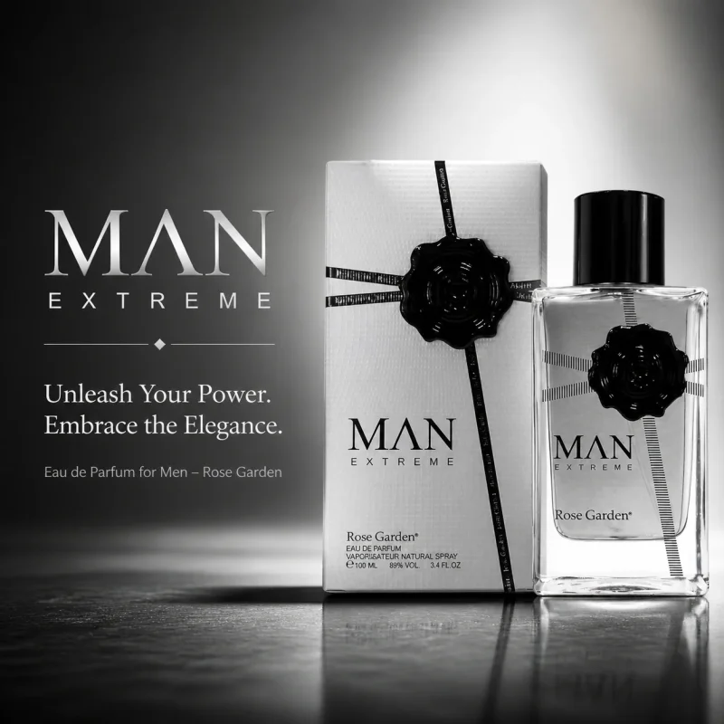 عطر و ادکلن مردانه من اکستریم برند رز گاردن  (  ROSE GARDEN -  MAN EXTREME )