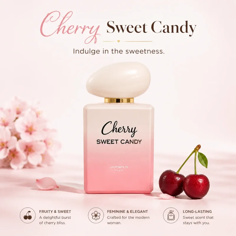عطر و ادکلن زنانه چری سوییت کندی برند ژوهان بی  (   JOHAN.B  -  CHERRY SWEET CANDY   )