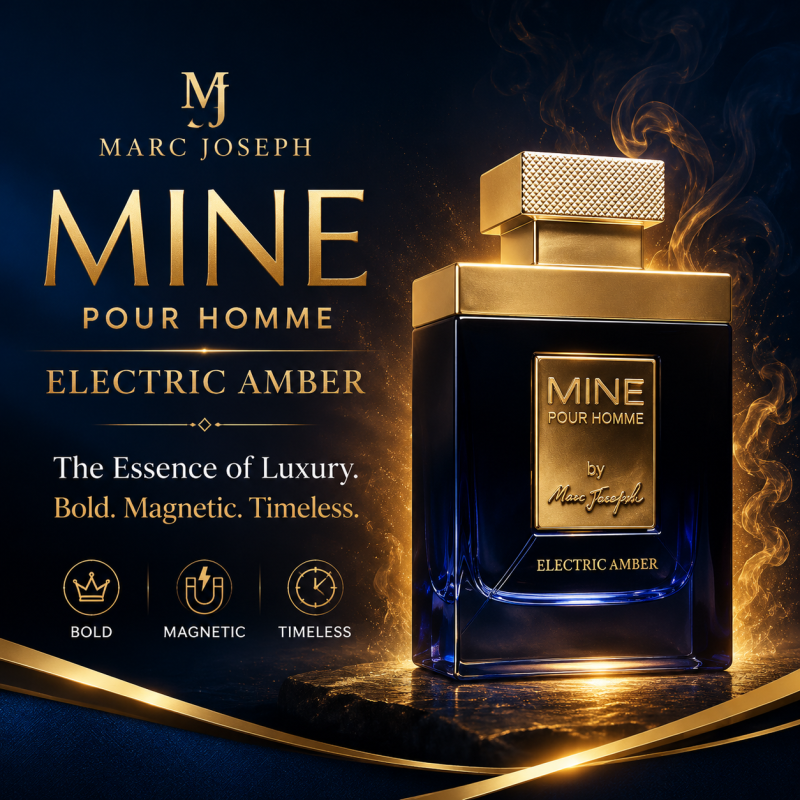 عطر و ادکلن مردانه ماین الکتریک امبر برند مارک جوزف  ( MARC JOSEPH -  MINE ELECTRIC AMBER   )