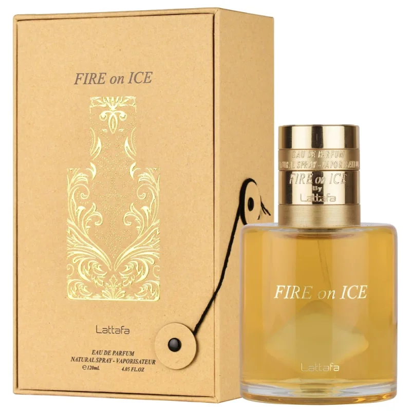 عطر و ادکلن زنانه و مردانه فایر آن آیس برند لطافه  (  LATTAFA  - FIRE ON ICE   )