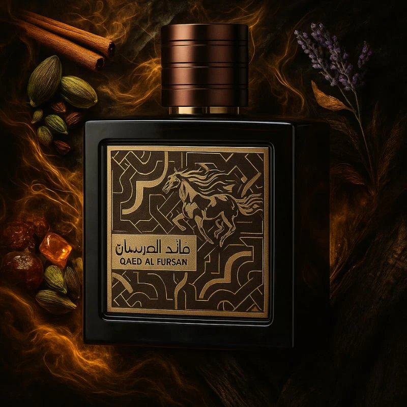 عطر و ادکلن زنانه و مردانه قائد الفرسان برند لطافه  (  LATTAFA  - QAED AL FURSAN   )