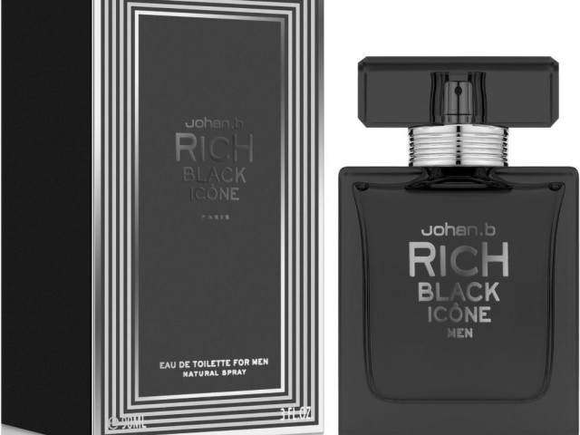 عطر و ادکلن مردانه ریچ بلک آیکون برند ژوهان بی  (  JOHAN.B  -  RICH BLACK ICONE   )