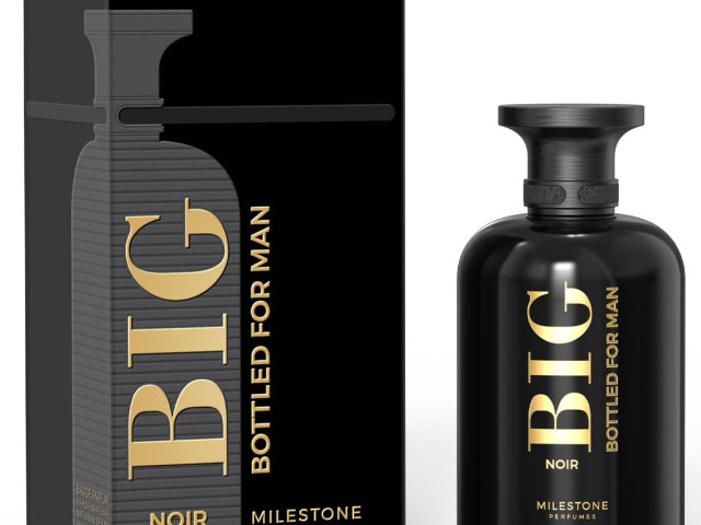 عطر و ادکلن مردانه بیگ باتلد نویر برند مایلستون  (  MILESTONE   -  BIG BOTTLED NOIR   )