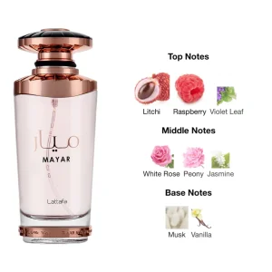 عطر و ادکلن زنانه میار برند لطافه  (  LATTAFA  - MAYAR   )