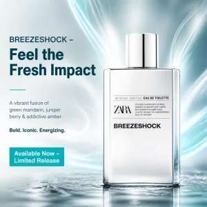 عطر و ادکلن مردانه بریز شاک برند زارا  (  ZARA   -  BREEZE SHOCK   )