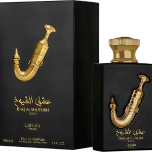 عطر و ادکلن زنانه و مردانه عشق الشیوخ گلد برند لطافه  (  LATTAFA  - ISHQ AL SHUYUKH GOLD   )
