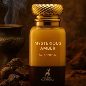 عطر و ادکلن زنانه و مردانه میستریوس امبر برند میسون الحمبرا  (  MAISON ALHAMBRA  - MYSTERIOUS AMBER   )