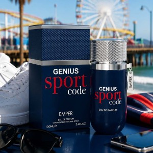 عطر و ادکلن مردانه جنیوس اسپرت کد برند امپر  (  EMPER  - GENIUS SPORT CODE   )