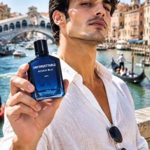 عطر و ادکلن مردانه آنفورگتبل آکوآ بلو برند جیپارلیس (  GEPARLYS  -   UNFORGETTABLE ACQUA BLU   )