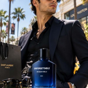 عطر و ادکلن مردانه آنفورگتبل آکوآ بلو برند جیپارلیس (  GEPARLYS  -   UNFORGETTABLE ACQUA BLU   )