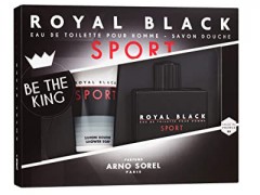 ست عطر و ادکلن مردانه رویال بلک اسپرت برند آرنو سورل  (  ARNO SOREL  -  ROYAL BLACK SPORT SET    )