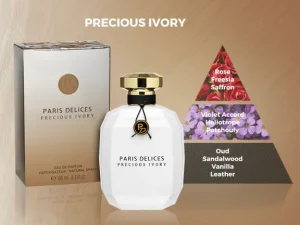 عطر و ادکلن زنانه و مردانه پاریس دلیسز پرشس آیوری برند پاریس دلیس  (   PARIS DELICE   -  PARIS DELICES PRECIOUS IVORY    )