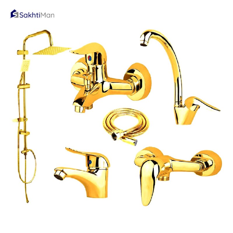 ست 6 عددی شیرآلات اهرمی به همراه 4 عدد شیر پیسوار