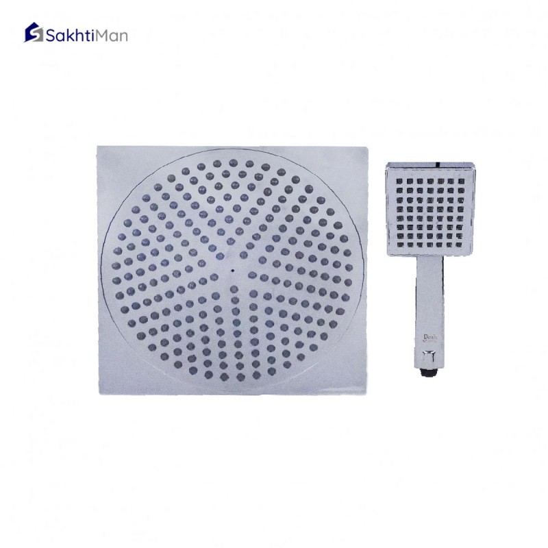 سر دوش حمام استیل 27 *27  سانت کروم مدل فلت