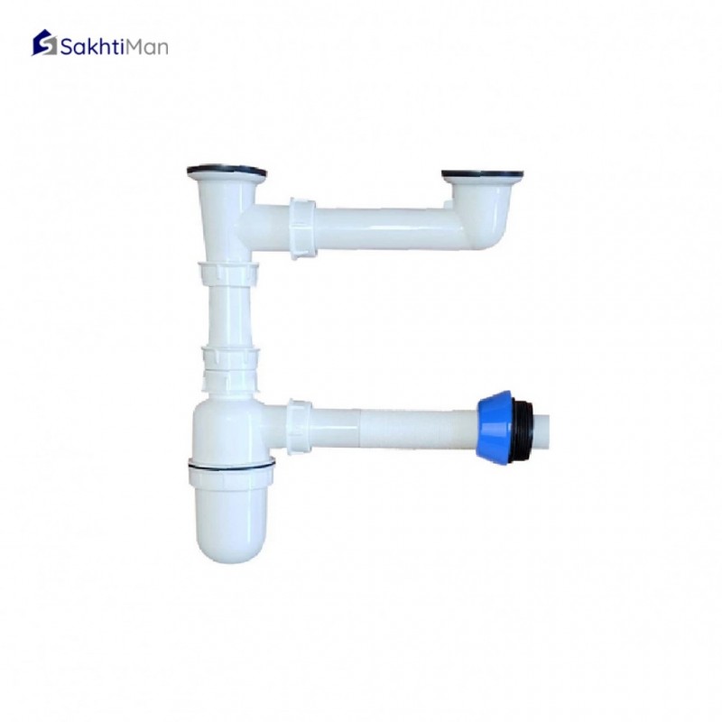 سیفون ظرفشویی دو لگن فرات مدل خاتم