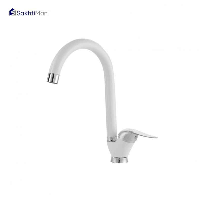 شیر ظرفشویی سفید کروم ایران زمین