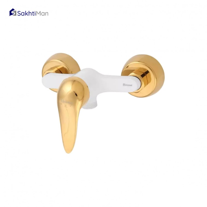 شیر توالت سفید طلایی مدل قاجاری
