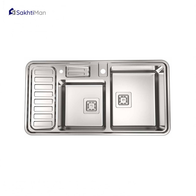 سینک ظرفشویی استیل البرز مدل فانتزی با جامایع 852 روکار
