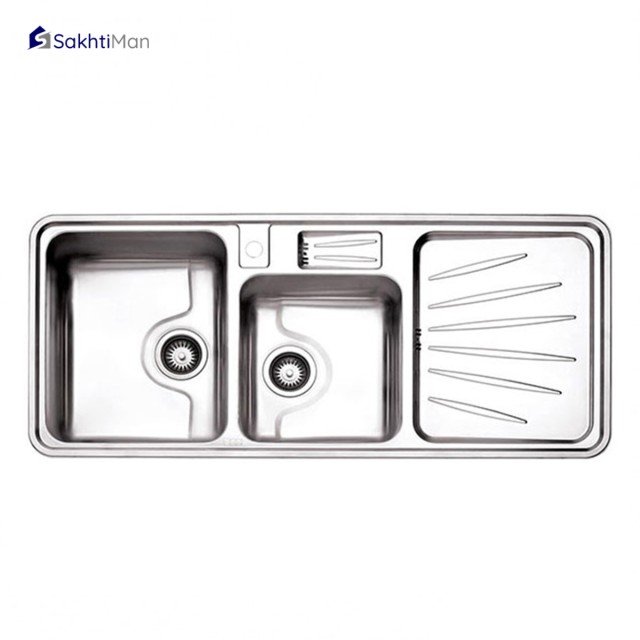 سینک ظرفشویی استیل البرز مدل فانتزی با جامایع 814 توکار