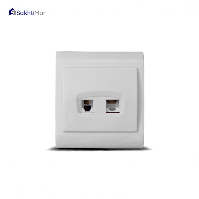 سوکت تلفن و شبکه خیام الکتریک مدل آسمان