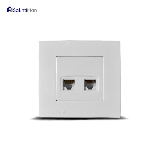 پریز شبکه cat6 دوپورت خیام الکتریک مدل آنتیک