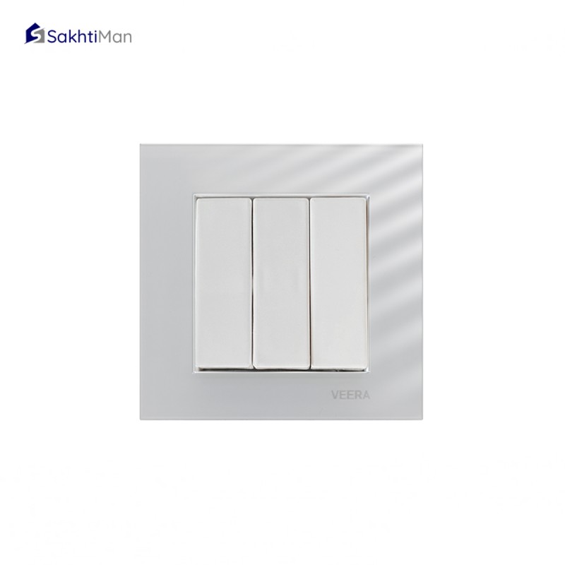 کلید سه پل ویرا الکتریک مدل کریستال