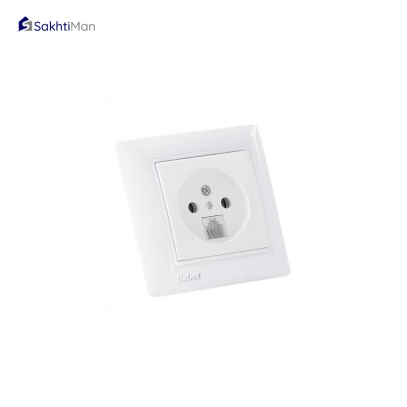 پریز تلفن دوکاره ثابت الکتریک مدل پانیذ