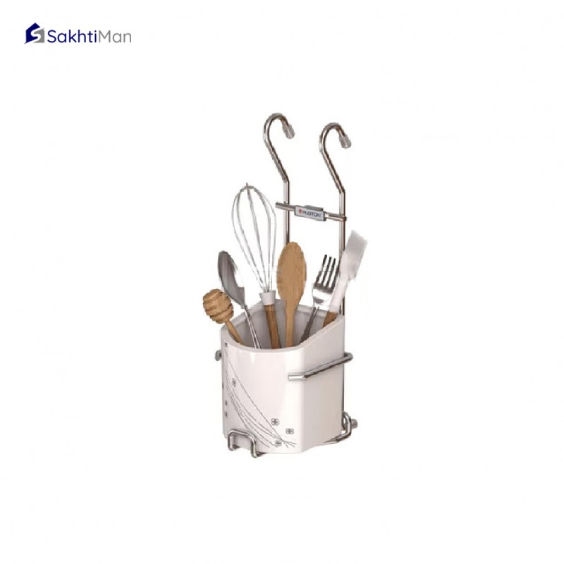 جا قاشقی تک قلو آویز پلاتین مدل 2711