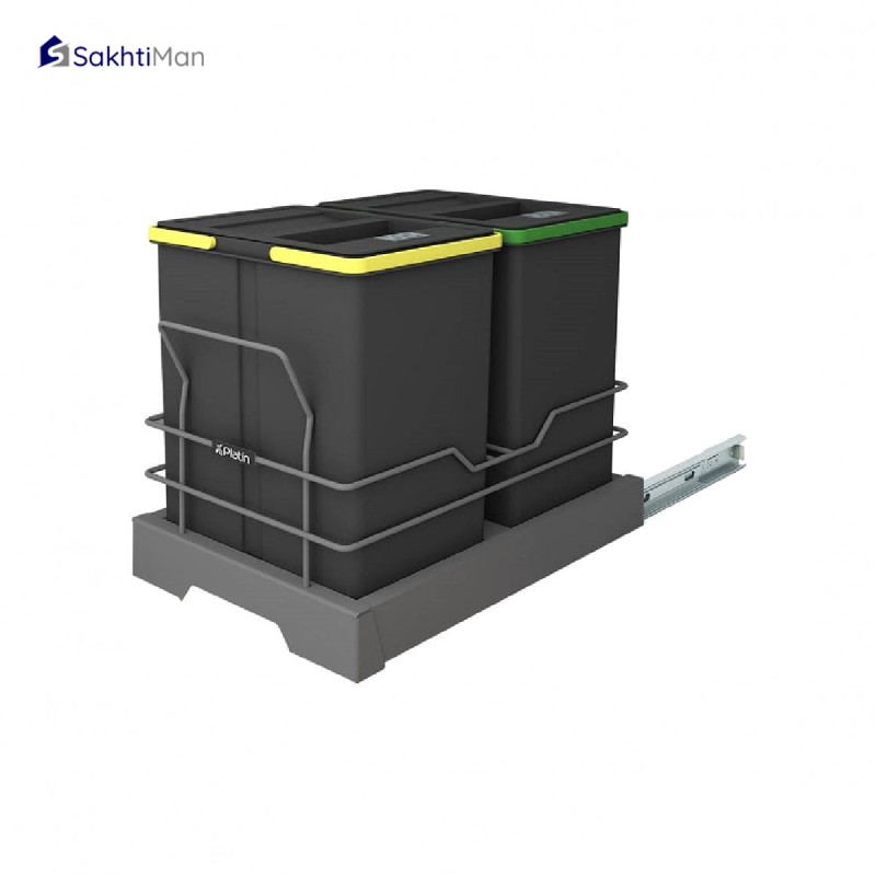 سطل زباله دو مخزن 40 لیتری پلاتین مدل اکو 3634