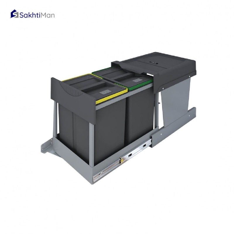 سطل زباله دو مخزن 40 لیتری پلاتین مدل 3655