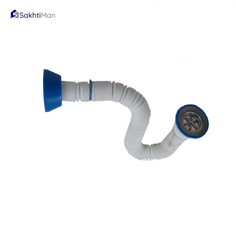 سیفون ظرفشویی سوپاپ دار دوریکا مدل یک لگنه