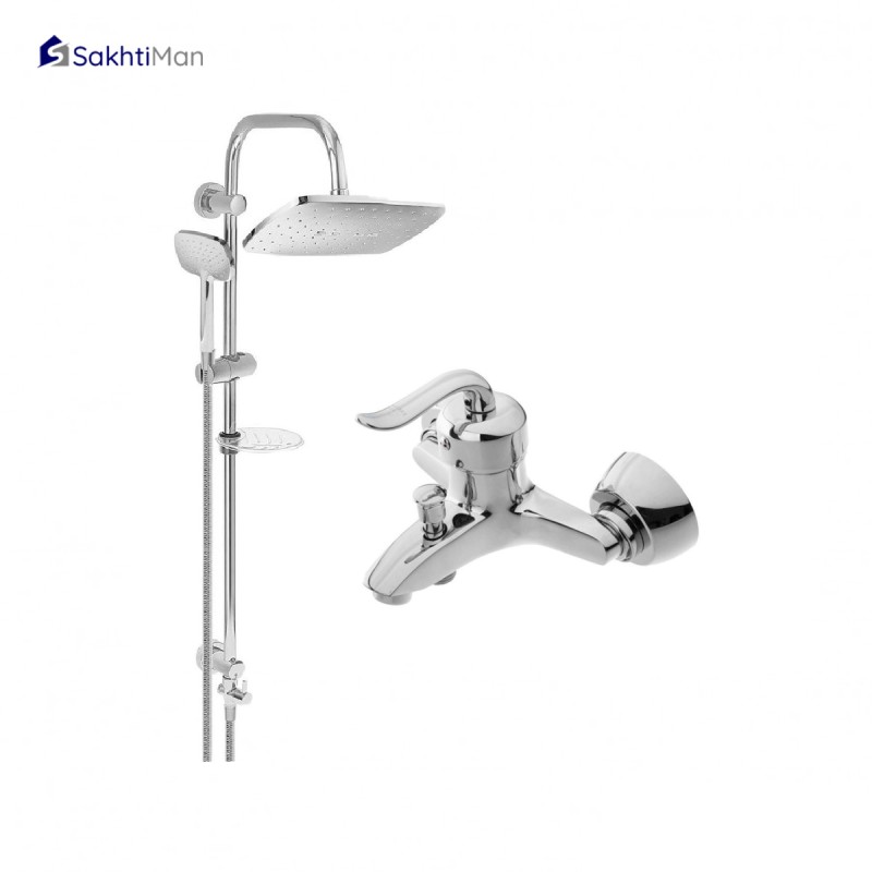 مجموعه 2 عددی شیر حمام و علم دوش دوکاره مدل قاجاری