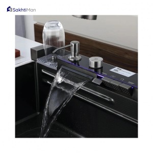 سینک ظرفشویی پیانویی استیل برند هوادیایو 5 کلید گرید A سایز 75