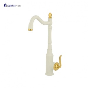 شیر ظرفشویی سفید طلایی مدل بامبو