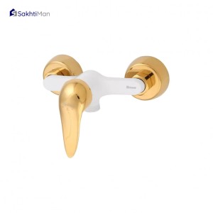 مجموعه 2 عددی شیر توالت مشکی طلایی مدل اردکی به همراه شلنگ