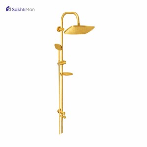 مجموعه 2 عددی شیر حمام قاجاری طلایی به همراه علم دوش دوکاره