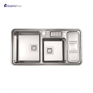 سینک ظرفشویی استیل البرز مدل فانتزی با جامایع 853 روکار