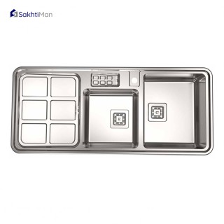 سینک ظرفشویی استیل البرز مدل فانتزی با جامایع 855 روکار