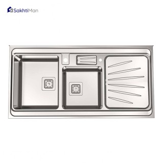 سینک ظرفشویی استیل البرز مدل فانتزی با جامایع 854 روکار