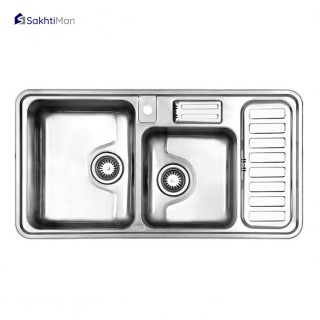 سینک ظرفشویی استیل البرز مدل فانتزی 812 با جا مایع توکار